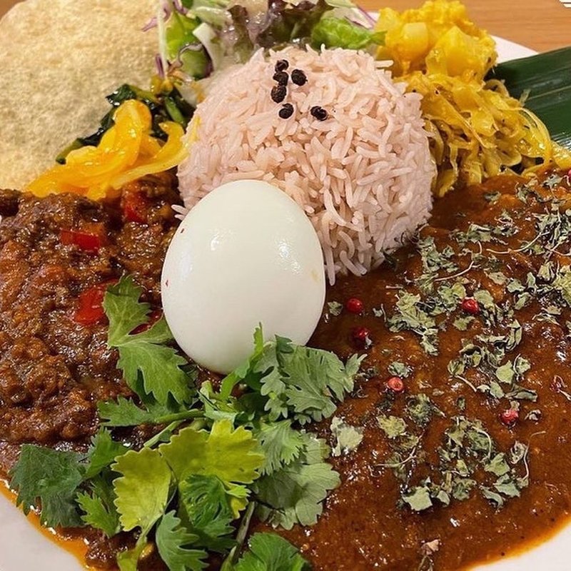 山猫カレー＆キーマカレーあいがけ(さらしあキッチン)