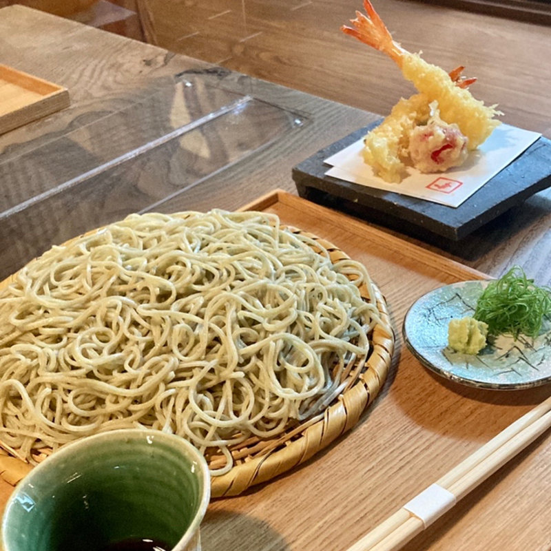 海老天せいろ(そば切り 鴨嘴)