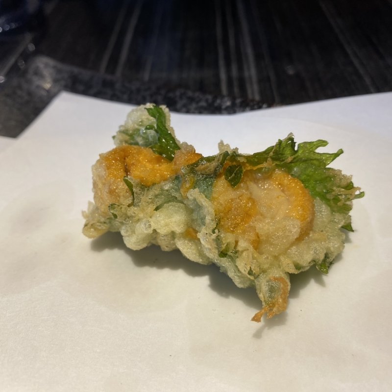 雲丹(天ぷら佐藤)