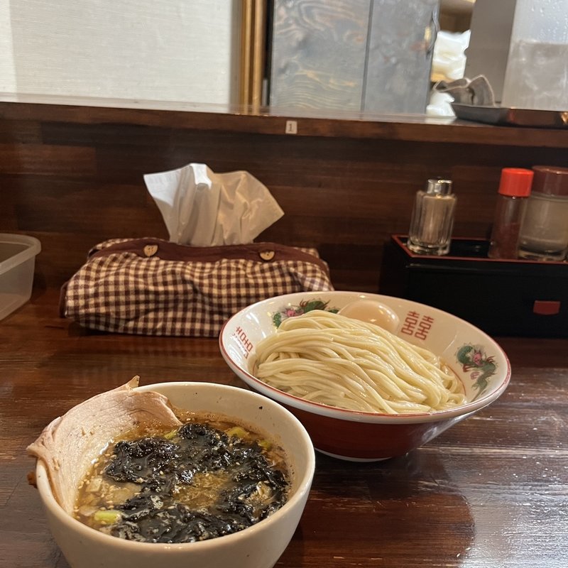 背脂生姜梅シソ醤油つけ麺(麺座 かたぶつ )