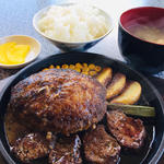 ハンバーグ&牛サガリステーキ定食(ゴンザ （GONZA）)