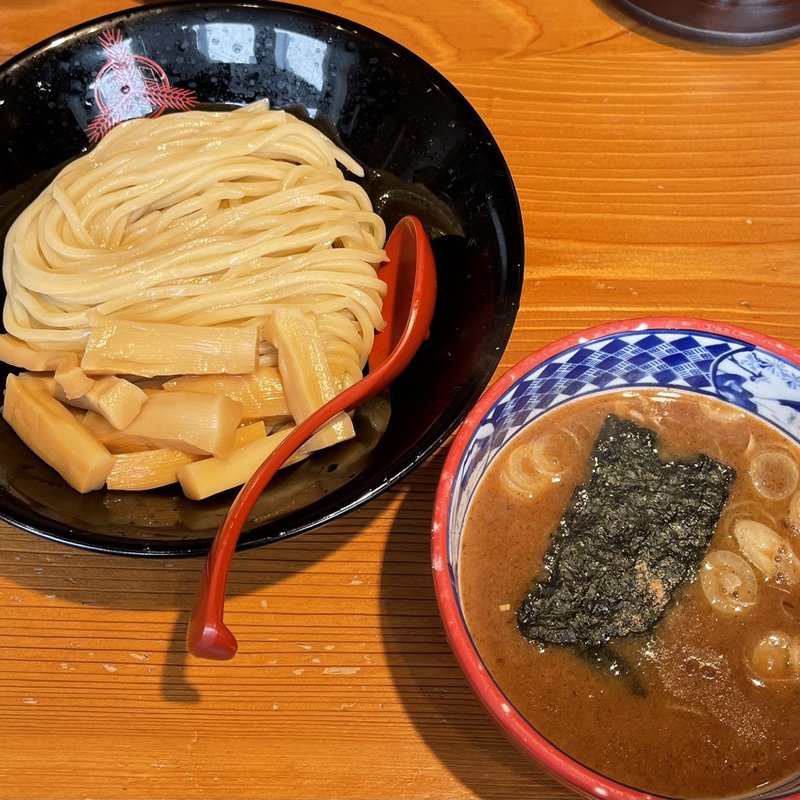 つけ麺とメンマ(三田製麺所 阪神野田店)