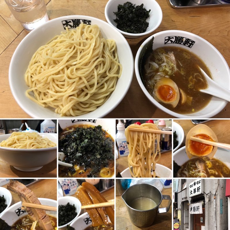 のり玉子つけそば　大盛り(中野大勝軒)