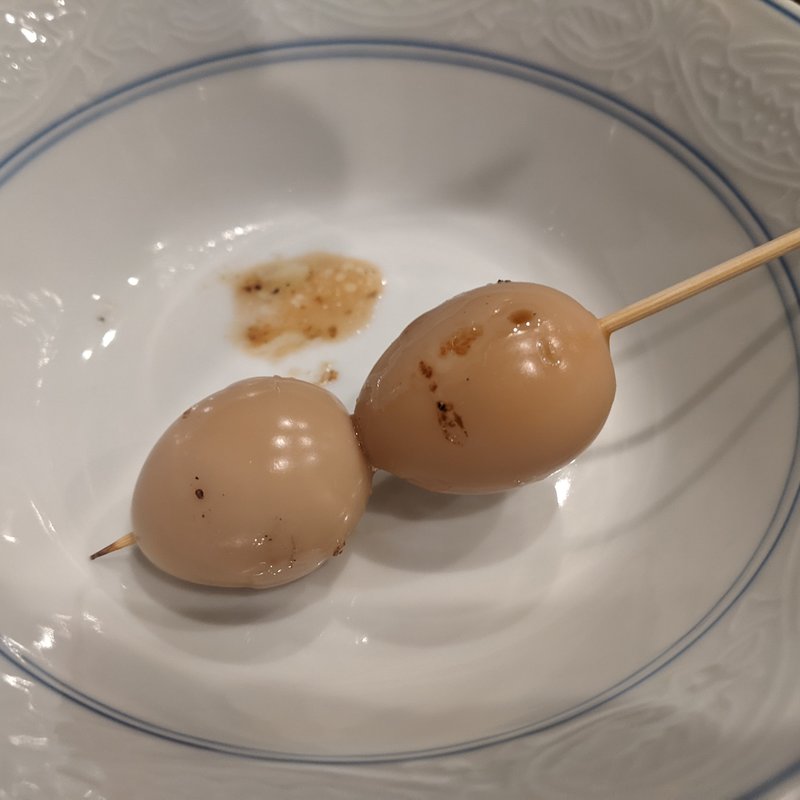 半熟うずら玉子(鳥田中)