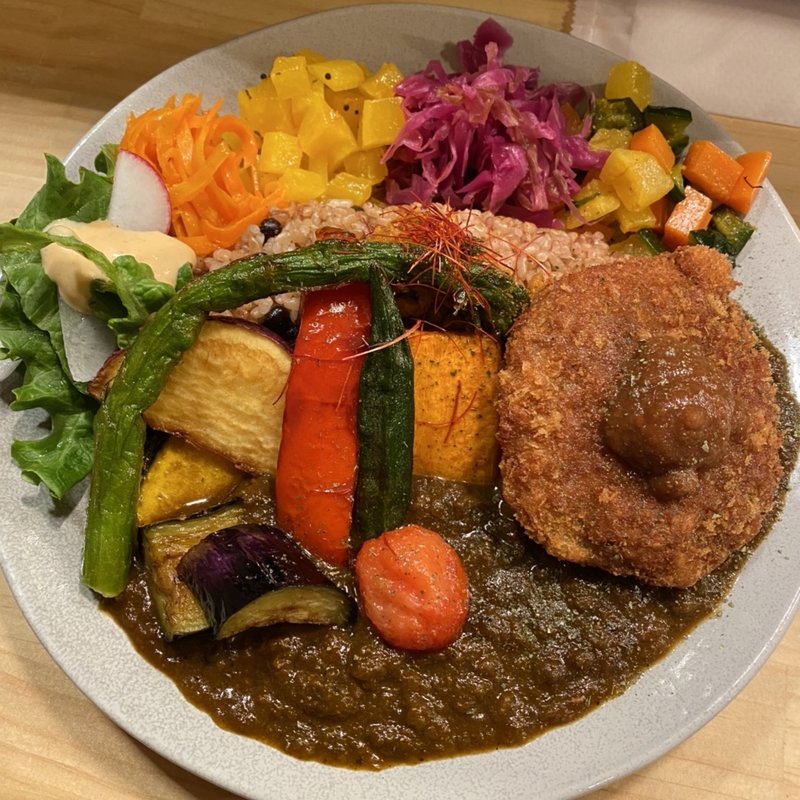 A4ランクかわなべ牛メンチカツのスパイスカレー(ちゃぶや咖喱魚 ソラリアステージ店)