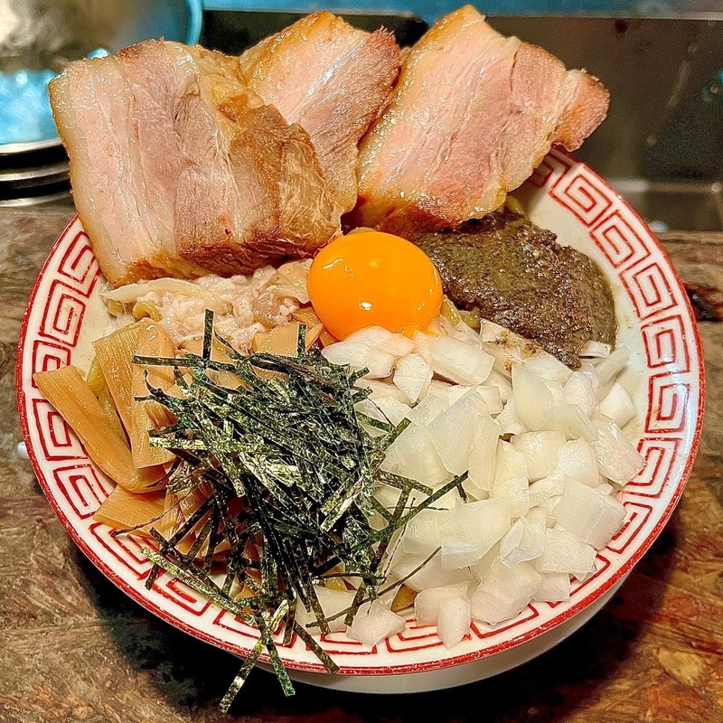 燕参上 汁なし  大盛 肉増し(限定)(男そば 連獅子 )