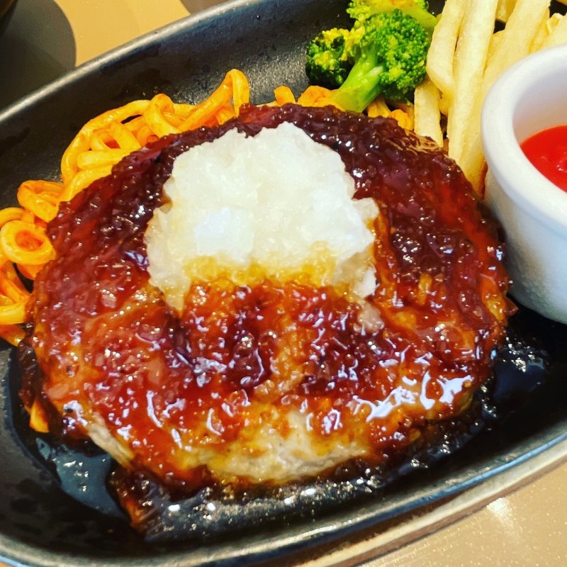 和風おろしハンバーグ定食(やよい軒 ユニゾ梅田店)