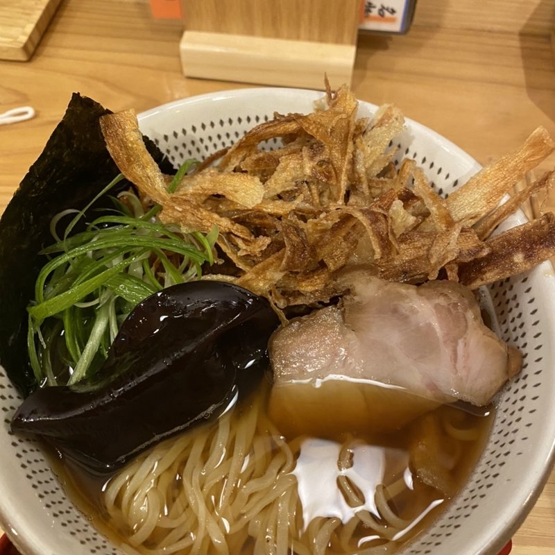 ごぼう天焼きあごラーメン(焼きあごだし拉麺 極み 中洲店)