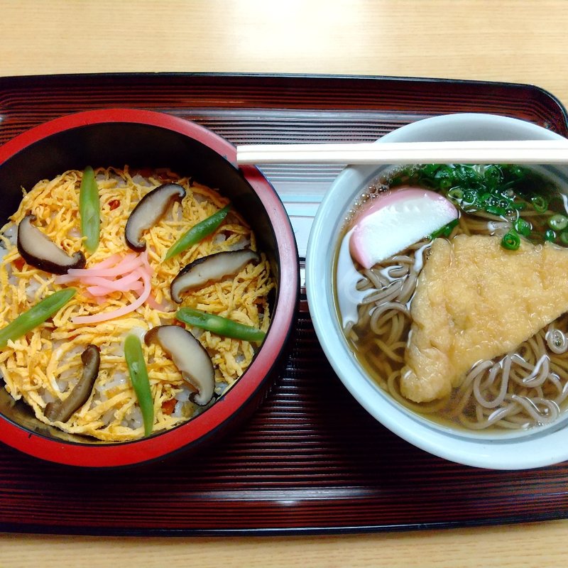 ちらし定食そば(上州屋)