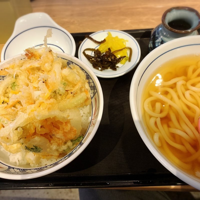 かき揚げ丼セット(ウエストうどん)
