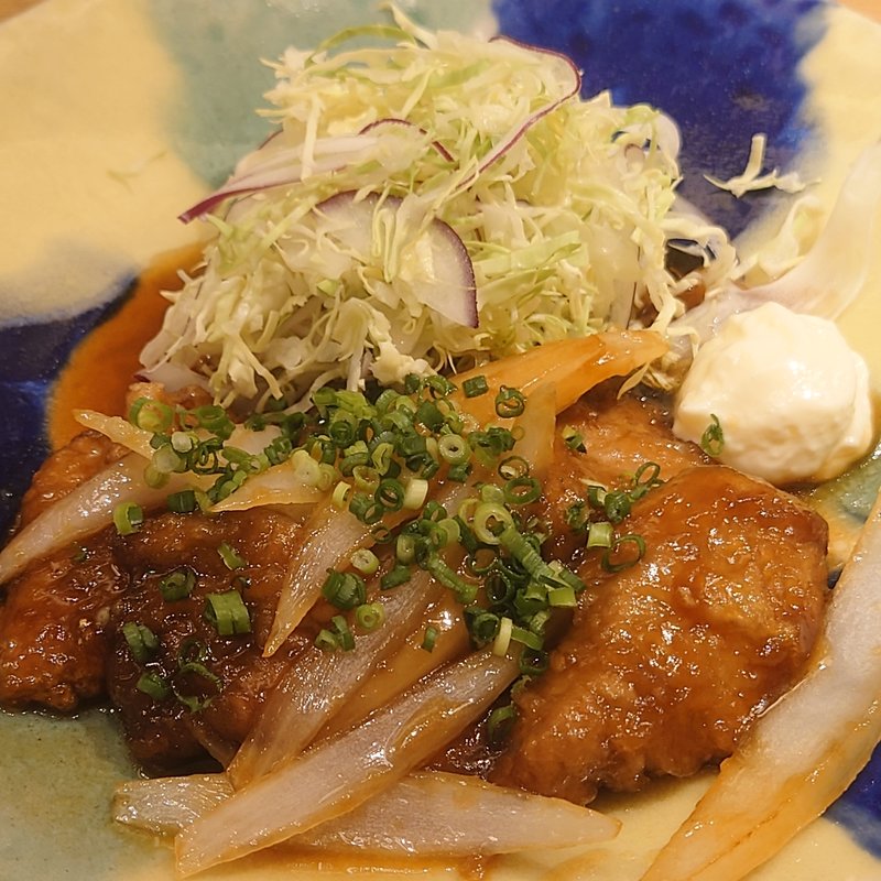 マグロ頬肉の生姜焼き(活飛)