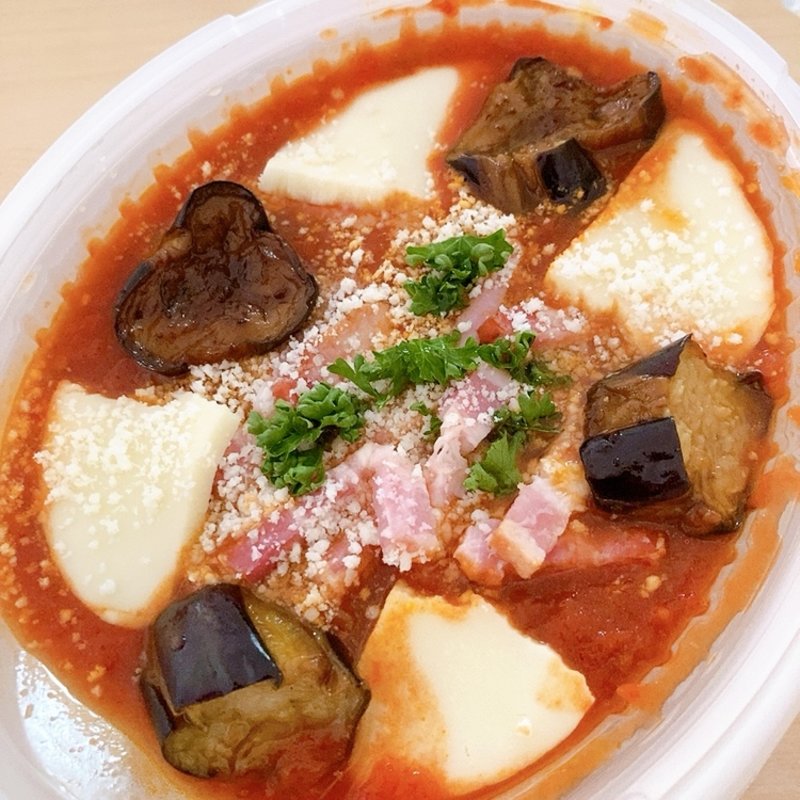 ベーコンとナス　モッツァレラチーズのトマトソーススパゲッティ(マリオのランチボックス そごう広島店 )