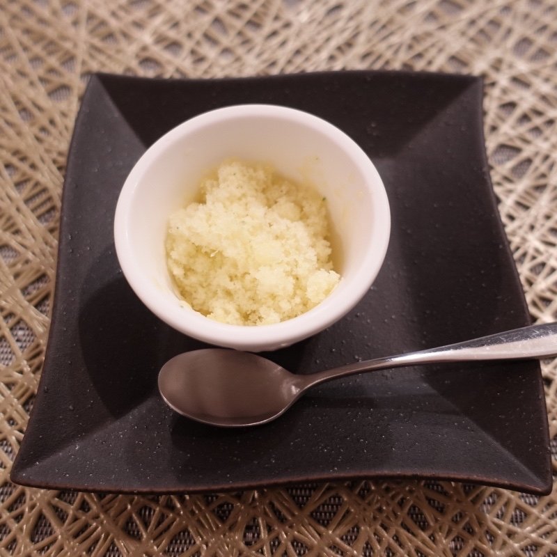 パインとミントのソルベ(オーベルジュ波太オルビス)