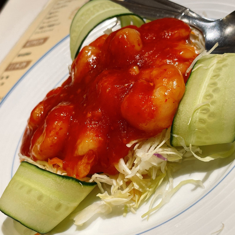 本格四川風エビチリ(四川料理刀削麺 川府 神保町店 （せんふう）)