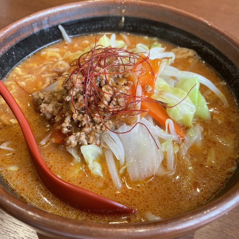 辛い野菜味噌ラーメン(蔵出し味噌 門左衛門 西浦和店)