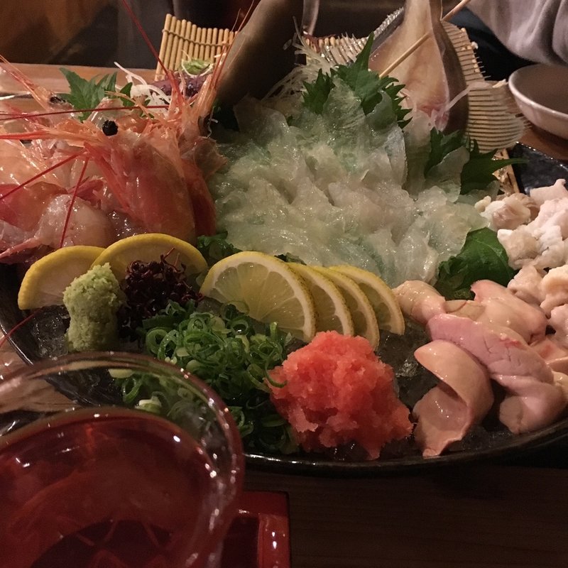 カワハギ　姿造り(ぐっつり亭 （ぐっつりてい）)