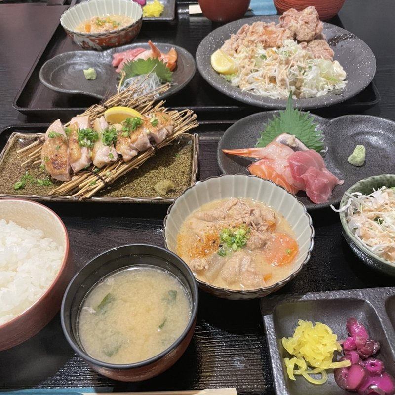 若鶏のステーキ御膳(和食鉄板花みち)