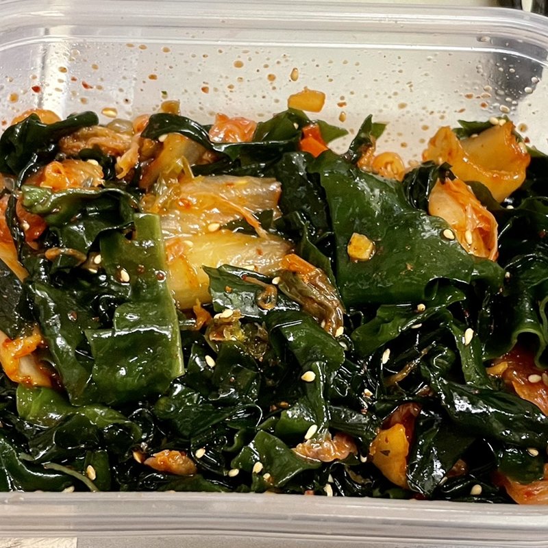 わかめとキムチのナムル(自宅)