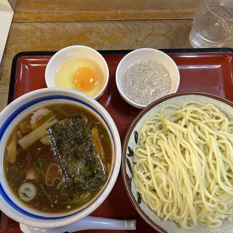 熱盛り、生玉子、背脂(大勝軒 小金井 （たいしょうけん）)