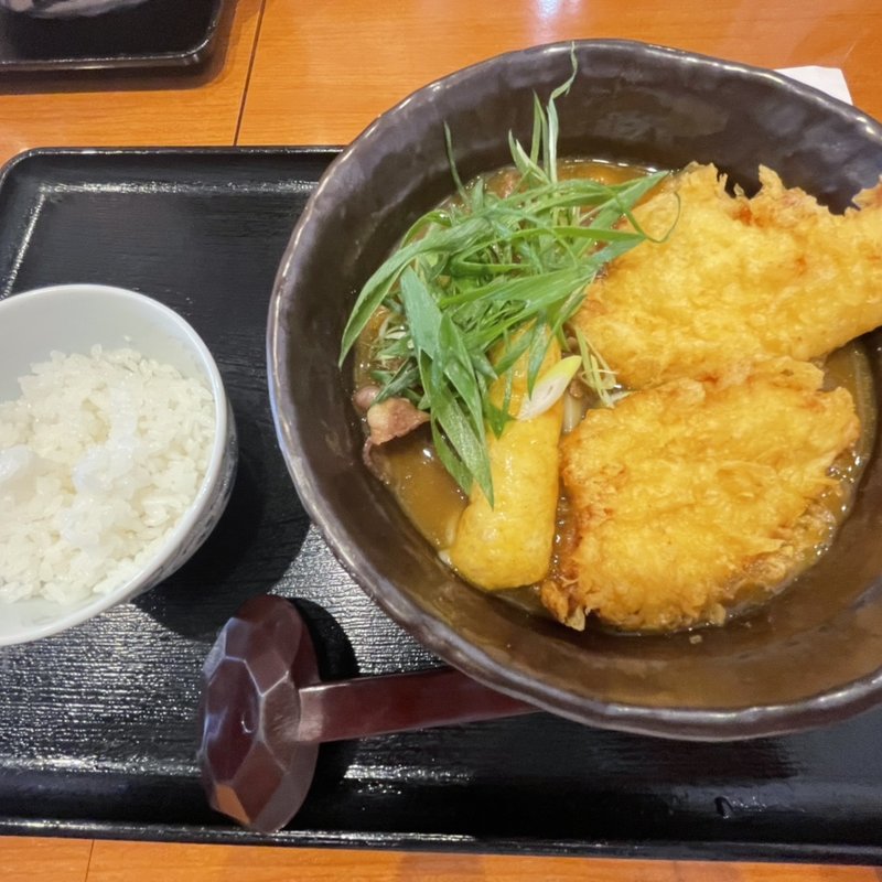 とり天カレーうどん(手作りうどん讃岐 天粉盛)