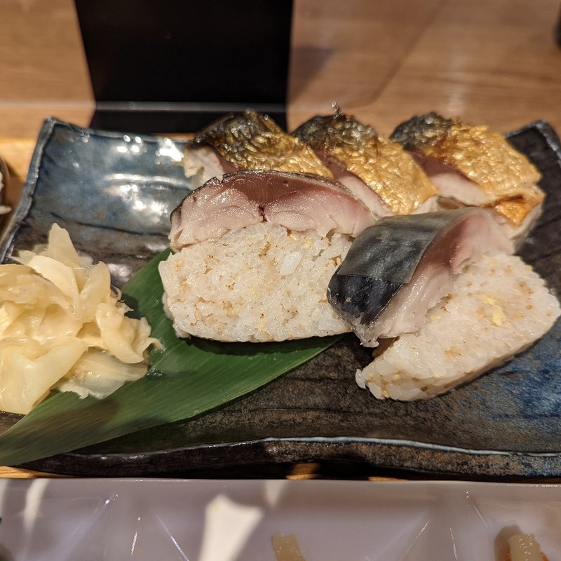 さば寿司定食(SABAR+ なんばCITY店)