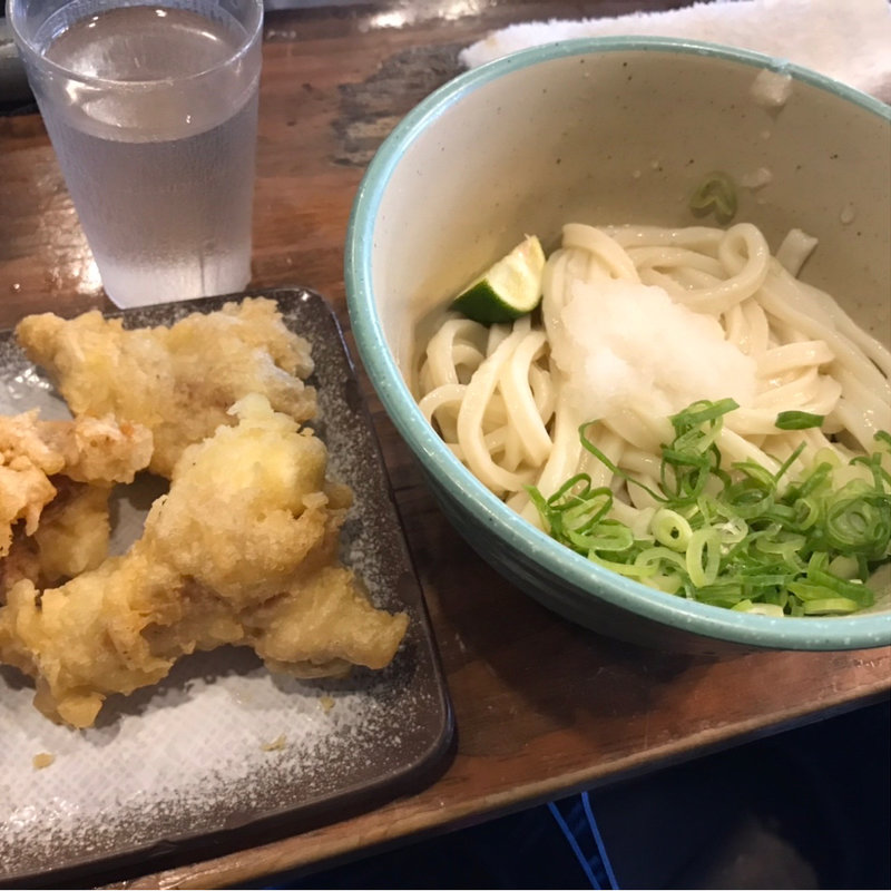 冷並とり天おろししょうゆ(おにやんま　五反田本店)