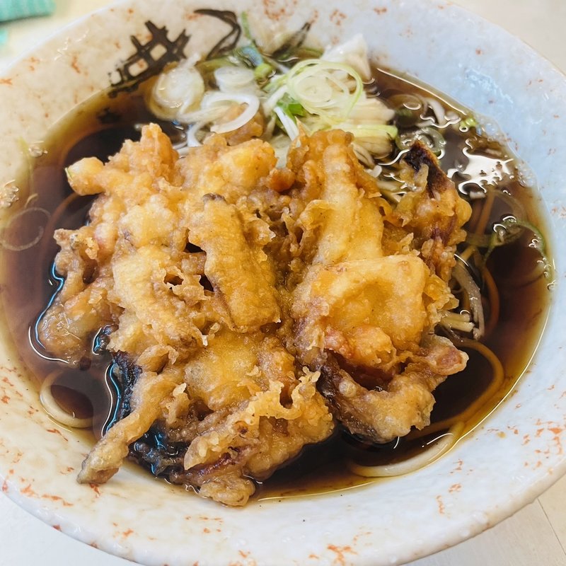 かき天そばうどん(仲屋製麺所)