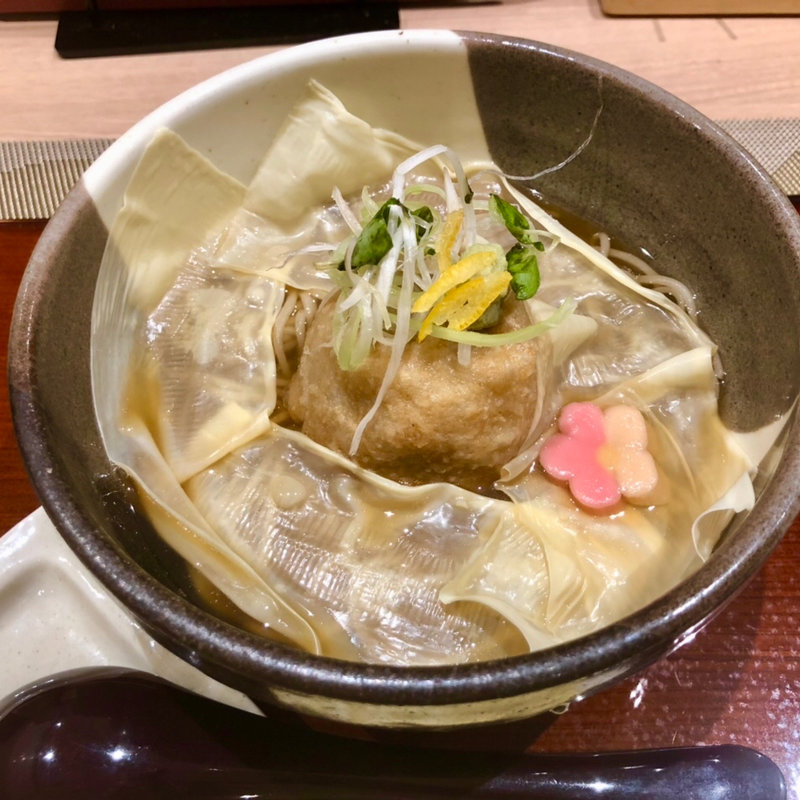 蓮根まんじゅう湯葉あんかけそば(花旬庵)