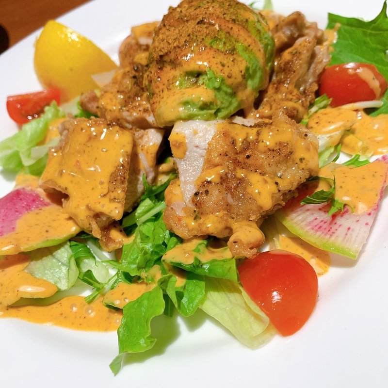 アボカドとケイジャンチキンの サラダプレート(デニーズ 奥戸店 （Dennys）)