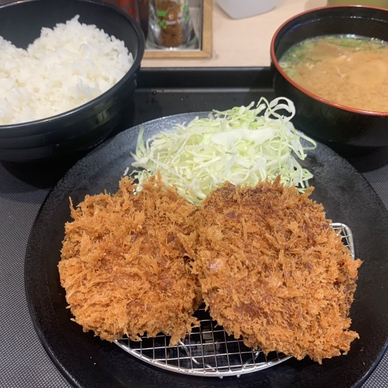 絶品メンチかつ定食(松のや 中野坂上店)