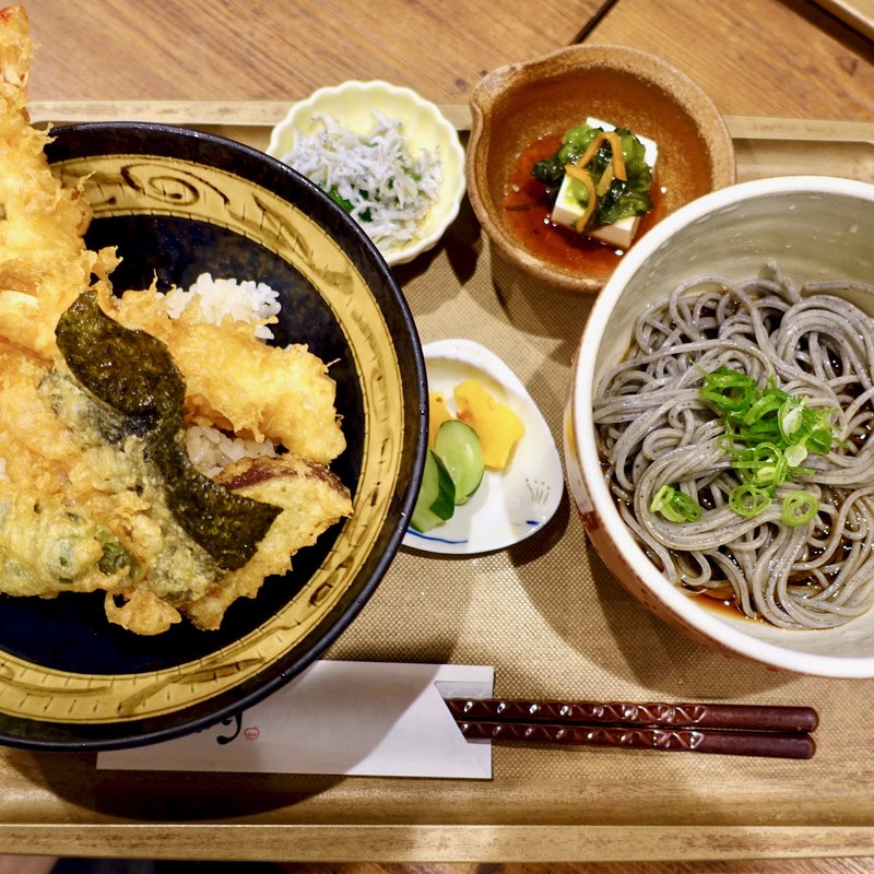 天丼セット・冷そば(和とおそばとお酒 いおり)