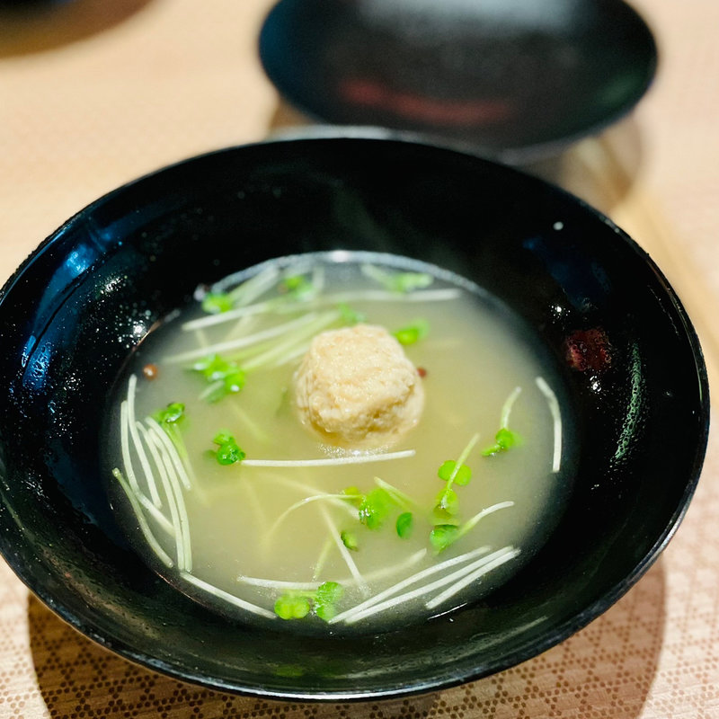 お通し　つみれ汁(郷土酒肴　あおもり屋)
