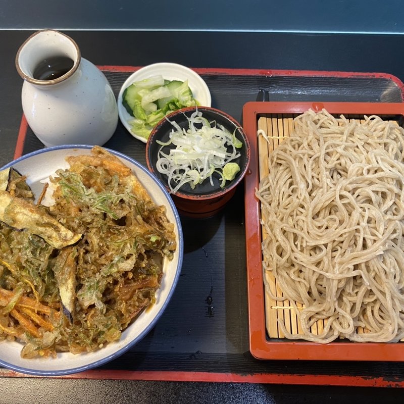 かき揚げ丼　もりそばセット(はすみ )