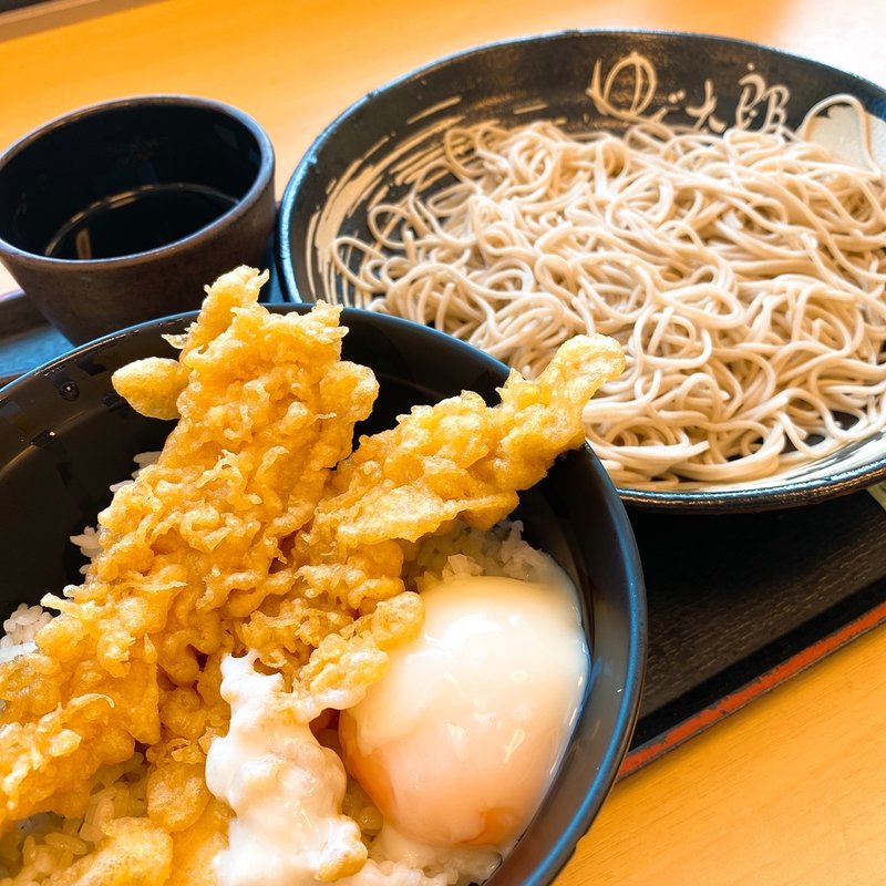 とり天温玉丼セット(ゆで太郎 新木場店)