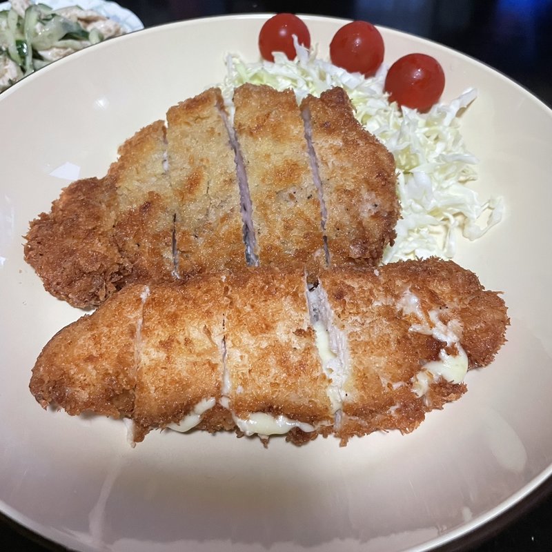 ロースカツ＆ささみチーズフライ(自宅)