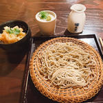 ミニかき揚げ丼と細挽きせいろセット(蕎麦人 秋)