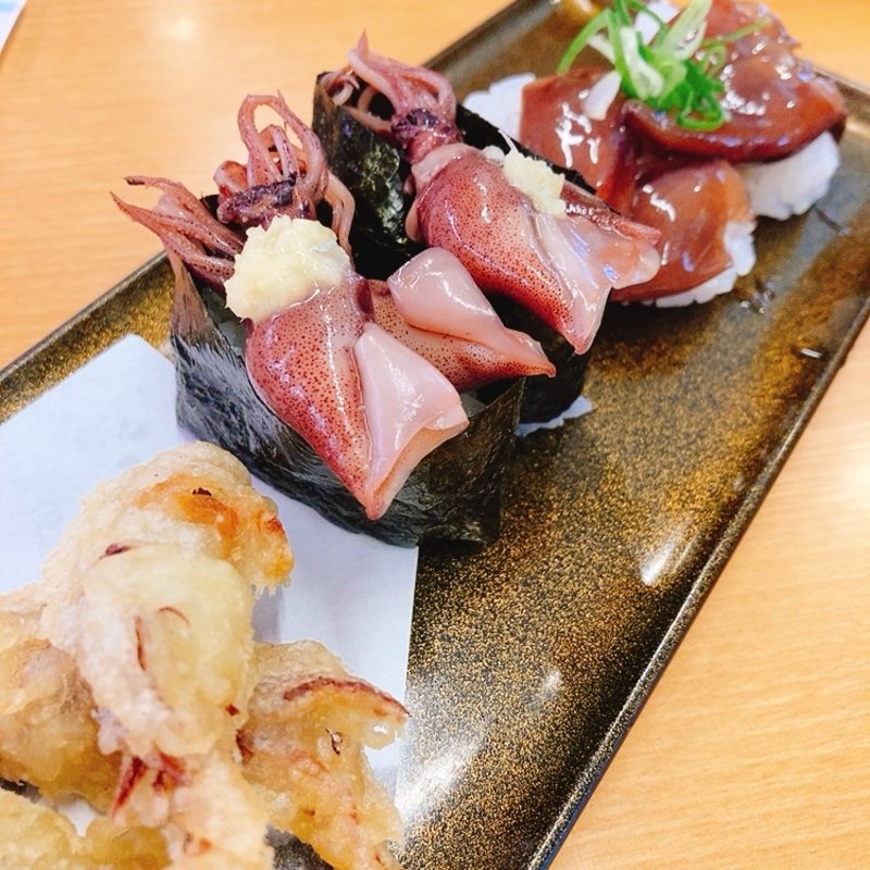 ほたるいか食べ比べ（生・醤油炙り）(スシロー 広島舟入店 )