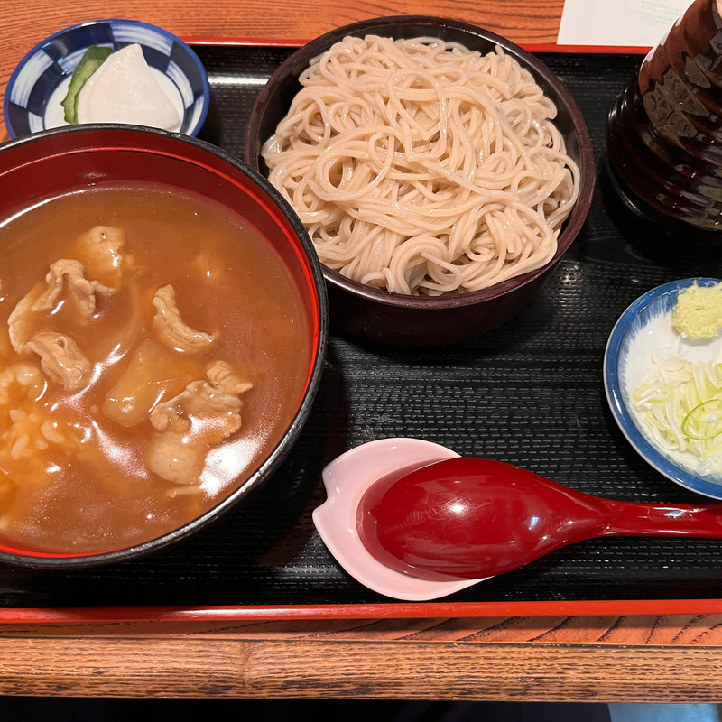 カレー丼＋もりそば(丸屋そば店)