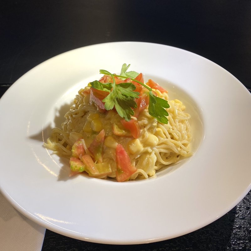 冷製クリームパスタ(新日本焼肉党 東日本橋店)