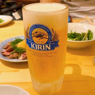 生ビール中ジョッキ(やきとん 瑞貴)
