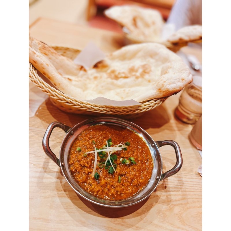 シングルカレーセット(キーマ、ナン)(インドカレー ヘブン 宮原店)