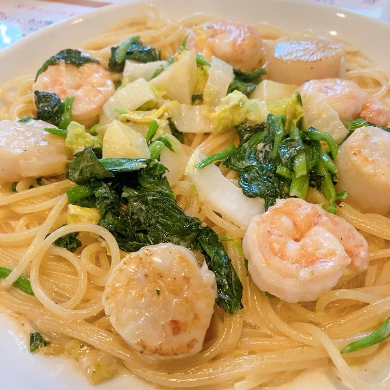 エビとホタテのウニクリームスパゲティ(Dude （デュード）)