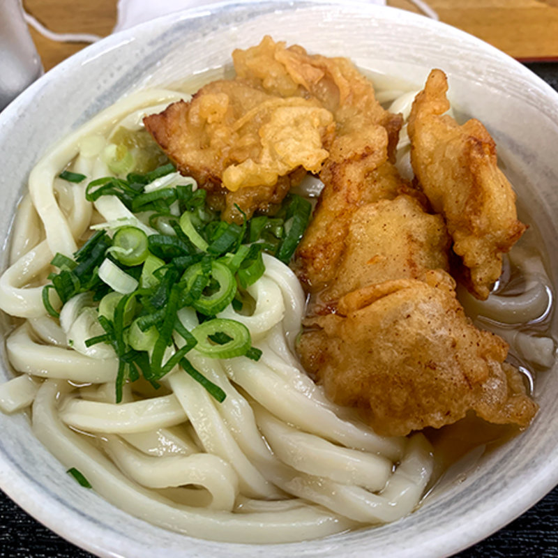 とり天うどん(セルフうどん いわのや)