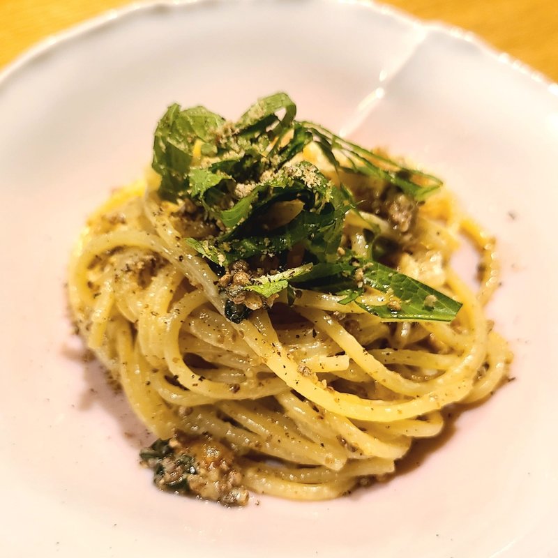 青唐辛子とニンニクのえごまパスタ(要事前予約)
(HAN COOK （ハンコック）)