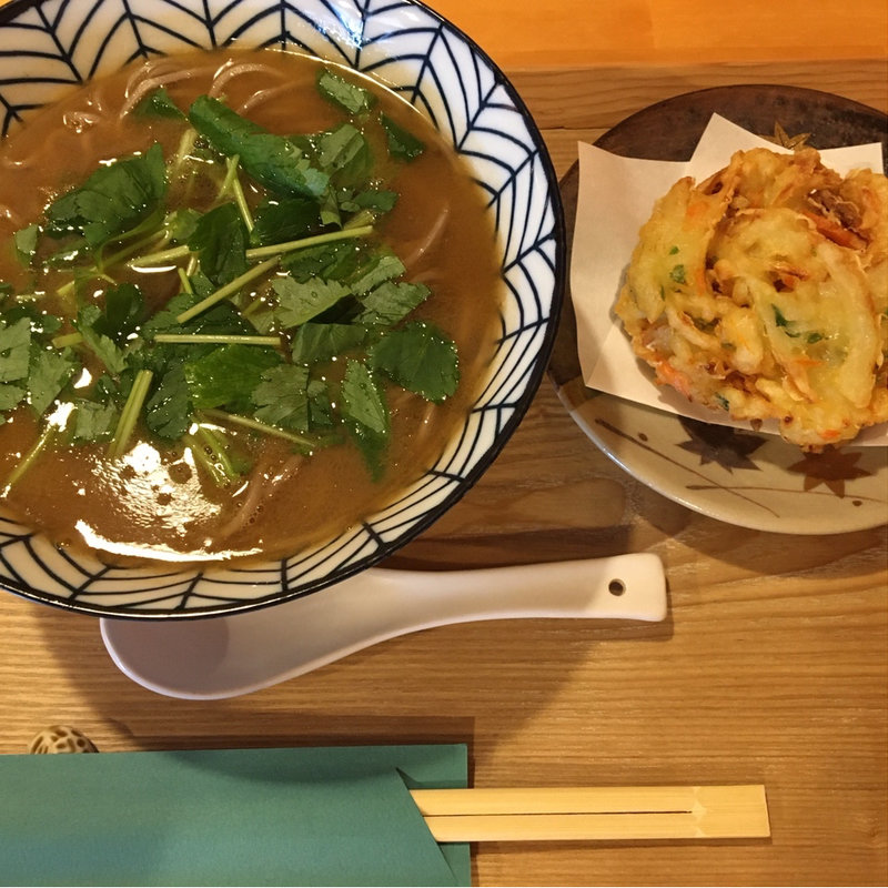 濃厚だしつゆ蕎麦（かき揚げ付き）(麺処茶寮)