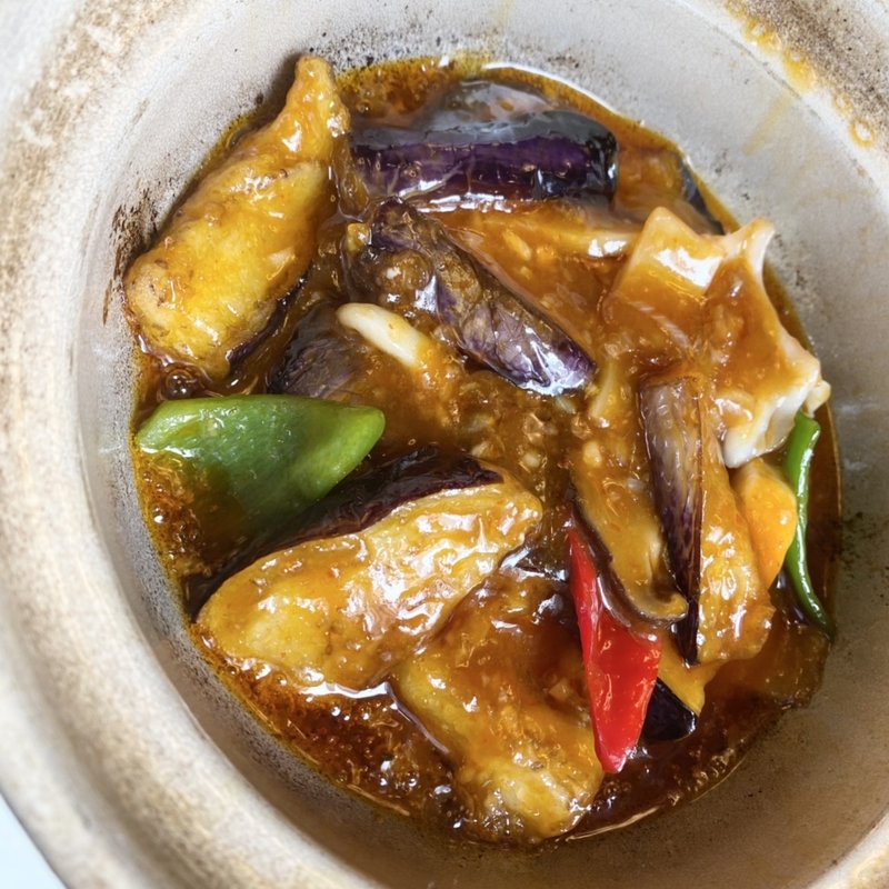 海鮮入り茄子土鍋(香港海鮮飲茶楼　心斎橋店)