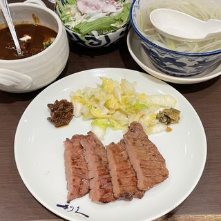小福定食（牛たん焼+ミニ牛たんシチュー）(牛たん炭焼 利久 イオンレイクタウン店)