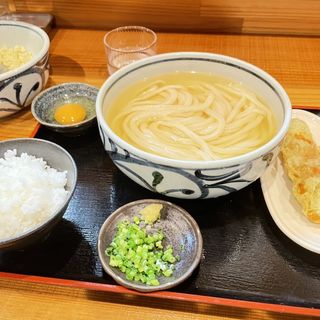 お昼のセット　冷やかけ大(うどん処 重己)