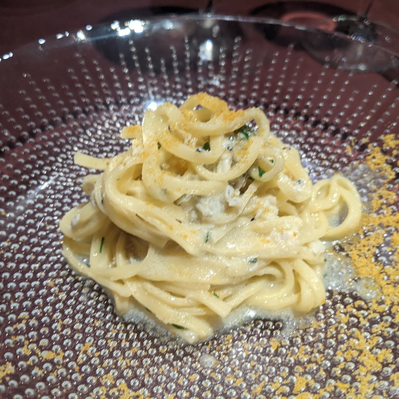 琵琶湖「氷魚」ボッタルガ　タリオリーニ(オステリア・アウストロ （Osteria Austro）)