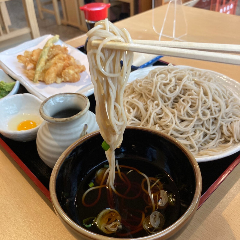 小海老のかき揚げ天ざる(満留賀そば )